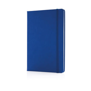 Promotivni notes A5 s tvrdim uvezom PU Deluxe, royal plave boje, za tisak loga | Poslovni pokloni