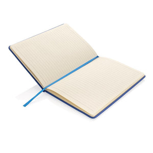 Promotivni notes A5 s tvrdim uvezom PU Deluxe, royal plave boje, knjižni blok | Poslovni pokloni