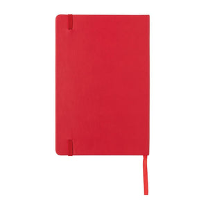 Promidžbeni notes A5 s tvrdim uvezom PU Deluxe, crvene boje | Poslovni pokloni