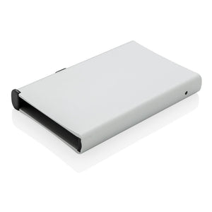 Promidžbeni aluminijski držač kartica s RFID blokadom, srebrne boje | Poslovni pokloni