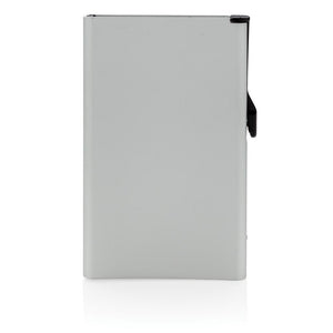 Promotivni aluminijski držač kartica s RFID blokadom, srebrne boje, za tisak loga | Poslovni pokloni